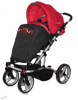 Бебешка количка Bertoni ASTRA Black&Red Poppies