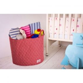 Голям кош за детски играчки и аксесоари Minene Червено/Бели точки