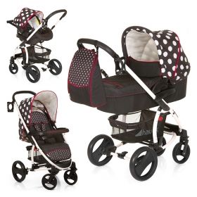 Бебешка количка 3в1 Hauck MALIBU XL All In One Dots Black