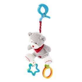 Плюшена бебешка играчка за количка Chipolino *Сиво Мече*