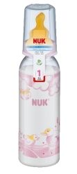 NUK Шише PP с каучуков биберон 240 мл. ROSE
