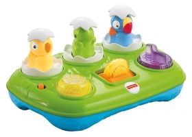 Fisher Price - Бебешка музикална играчка Musical Pop-Up Eggs