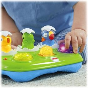 Fisher Price - Бебешка музикална играчка Musical Pop-Up Eggs