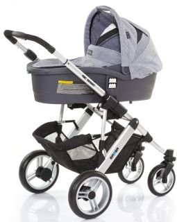 ABC Design - Бебешка количка MAMBA сребриста рама/графит Lime 2015