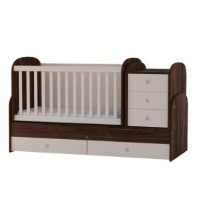 Arbor - Детско дървено легло-люлка *Baby & Junior* 179 см. - Орех и Алабастър
