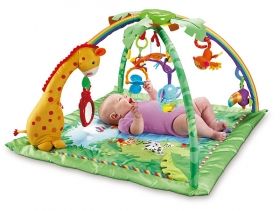 Fisher Price - Музикална активна гимнастика Rainforest Melodies&Light s Deluxe Gym