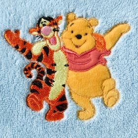 Бебешка хавлия с джобче Morgenstern Winnie The Pooh & Tigger Blue
